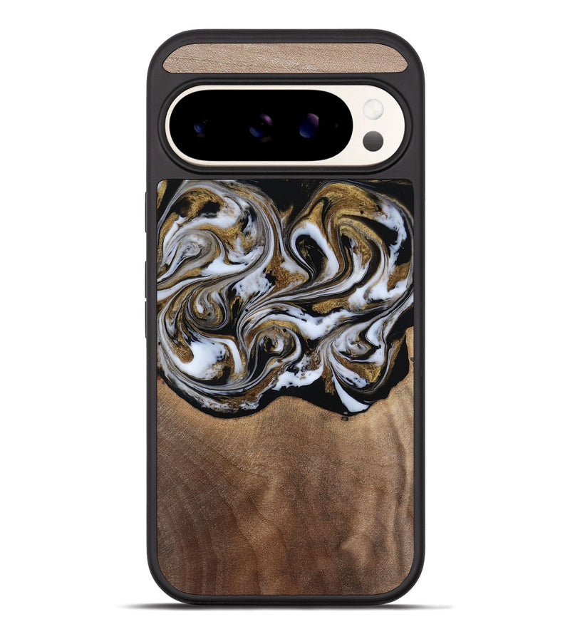 Pixel 10 Pro XL Wood Phone Case - Anjali (Black & White, 815308)