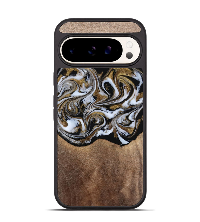 Pixel 9 Wood Phone Case - Anjali (Black & White, 815308)