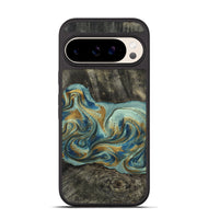 Pixel 10 Pro Wood Phone Case - Oren (Teal & Gold, 815309)