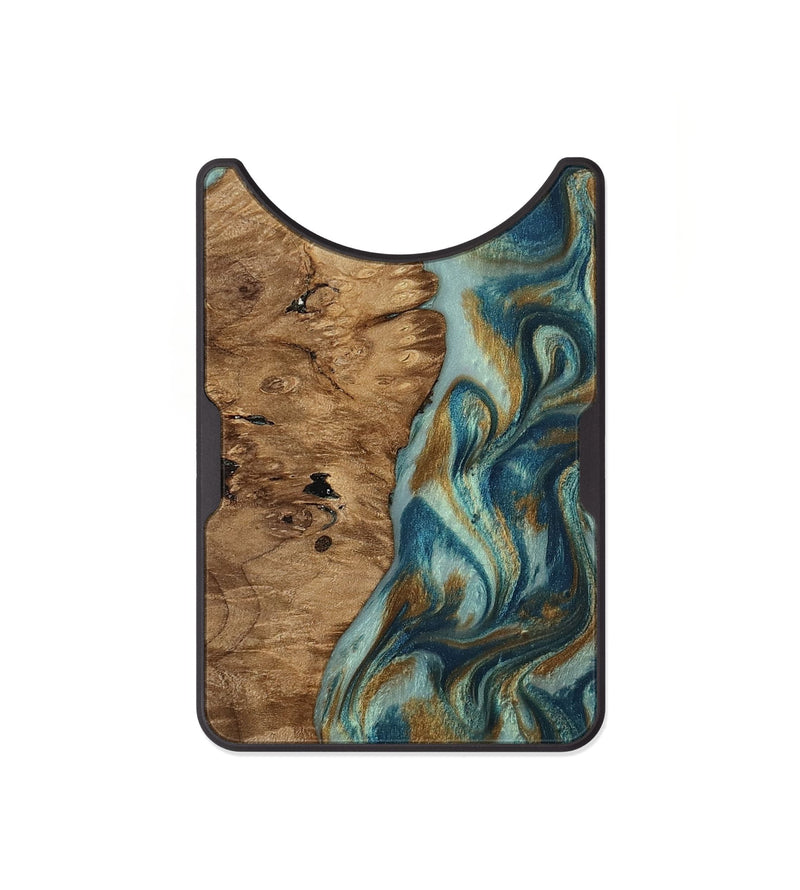 Alloy Wood Wallet - Karly (Teal & Gold, 815310)