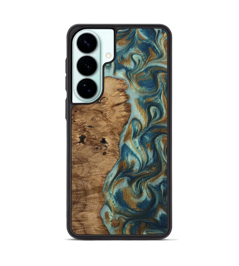 Galaxy S26 Plus Wood Phone Case - Karly (Teal & Gold, 815310)