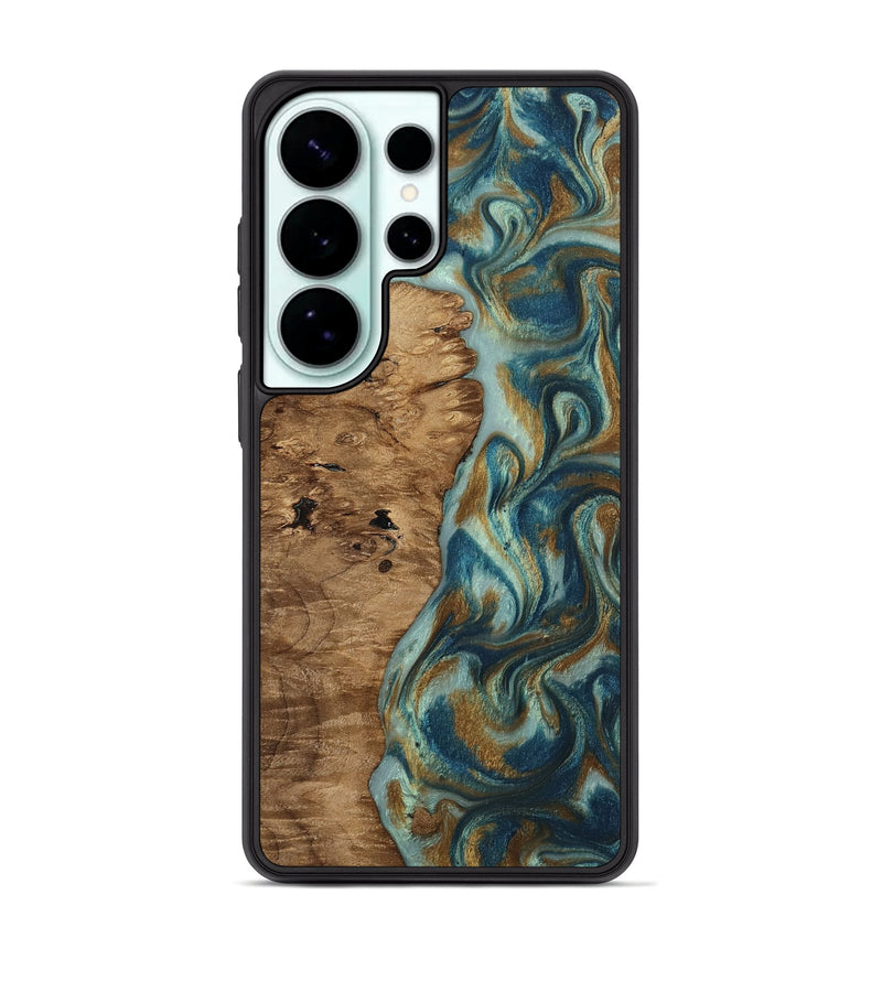 Galaxy S26 Ultra Wood Phone Case - Karly (Teal & Gold, 815310)