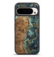 Pixel 9 Pro XL Wood Phone Case - Karly (Teal & Gold, 815310)