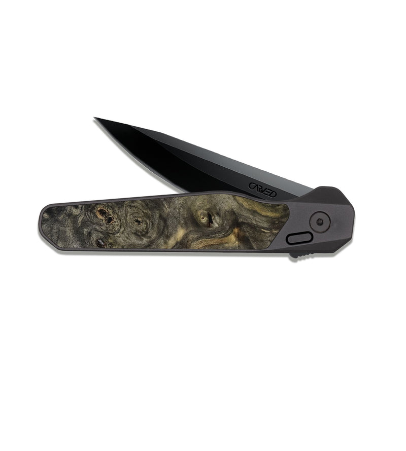 EDC Dark Slate Wood Pocket Knife - Dianne (Wood Burl, 815322)