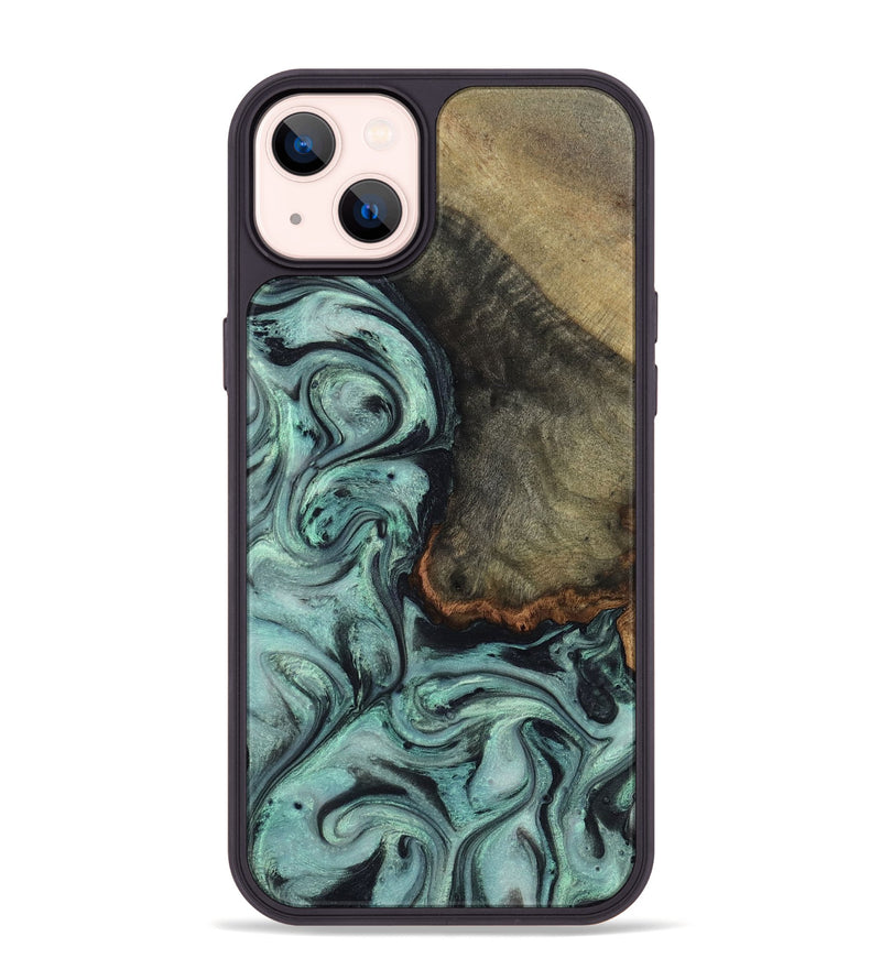 iPhone 14 Plus Wood Phone Case - Enzo (Green, 815344)