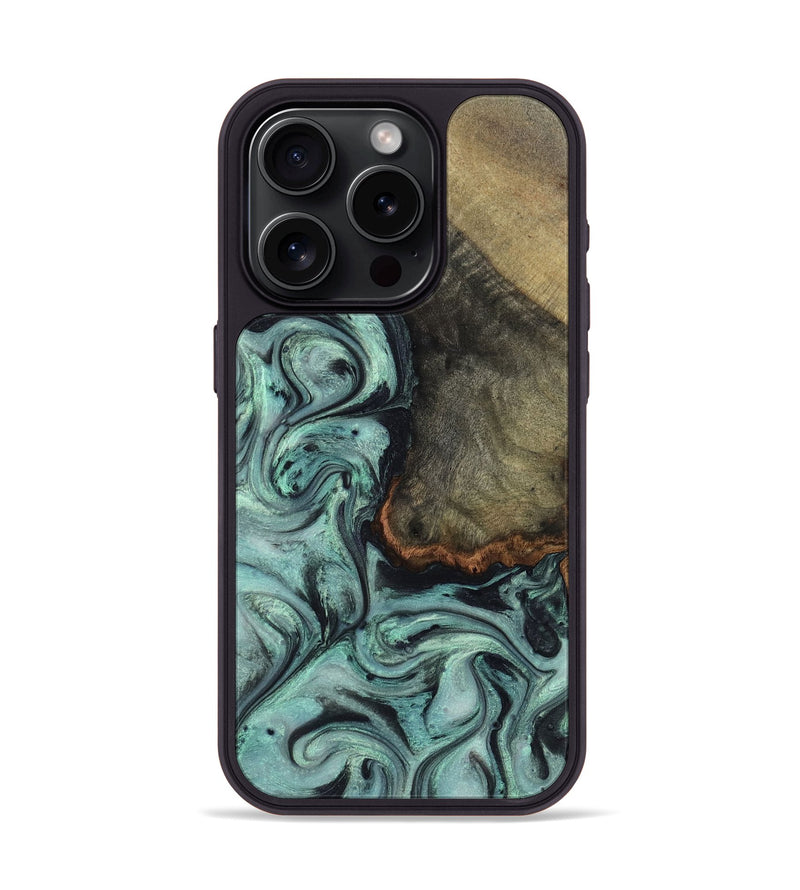iPhone 15 Pro Wood Phone Case - Enzo (Green, 815344)