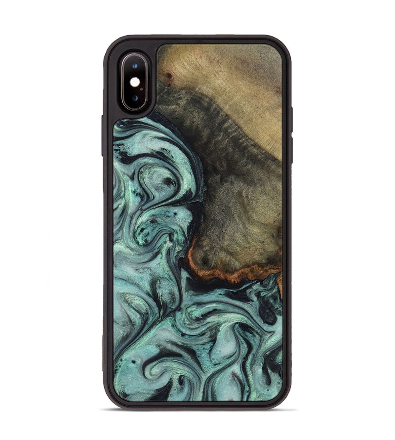 iPhone Xs Max Wood Phone Case - Enzo (Green, 815344)