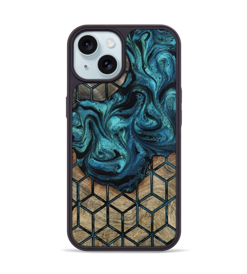 iPhone 15 Wood Phone Case - Dorotha (Pattern, 815357)