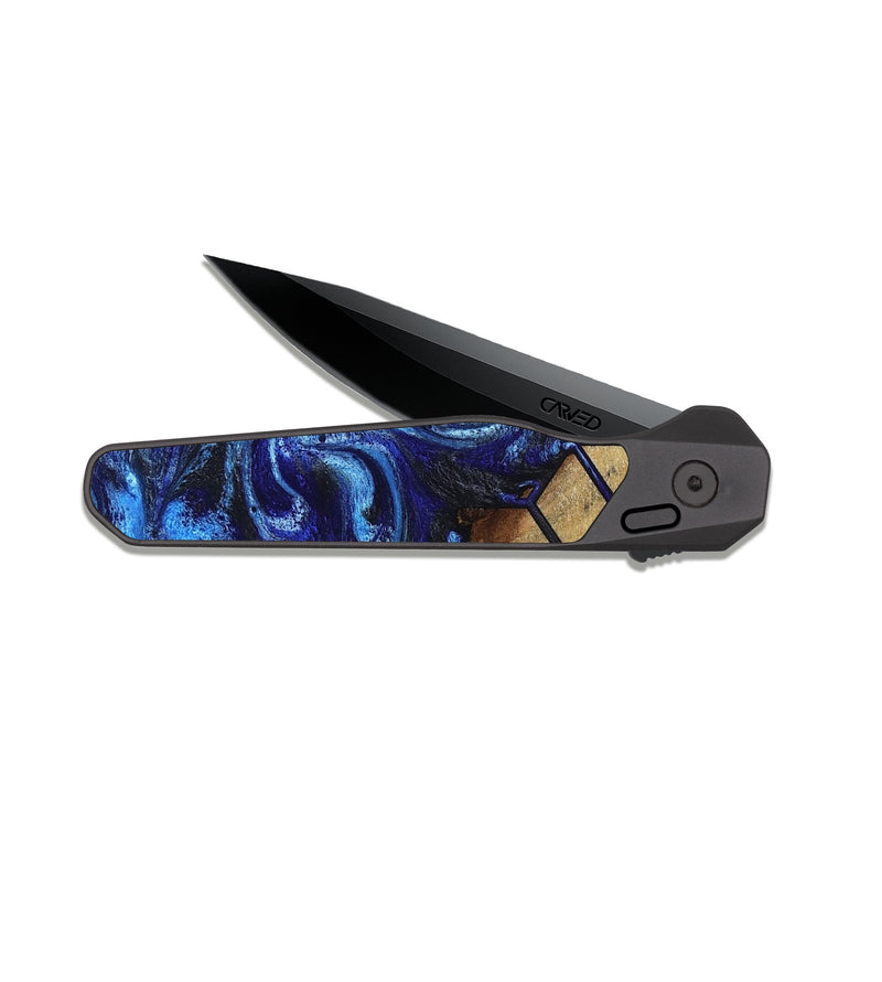 EDC Dark Slate Wood Pocket Knife - Elowyn (Pattern, 815387)