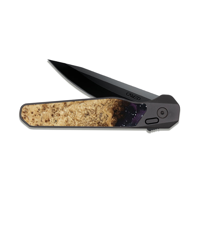 EDC Dark Slate Wood Pocket Knife - Shaniya (Cosmos, 815402)