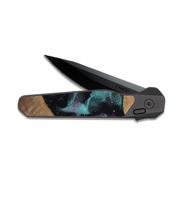 EDC Dark Slate Wood Pocket Knife - Alice (Cosmos, 815428)
