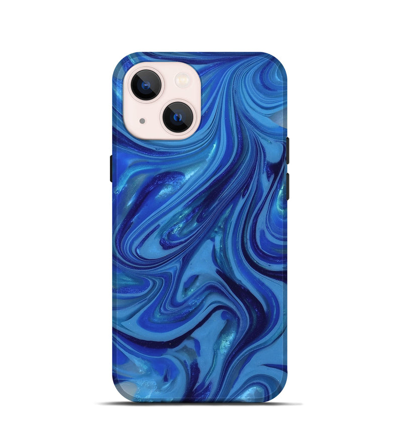 iPhone 13 mini ResinArt Live Edge Phone Case - Theda (Blue, 815438)