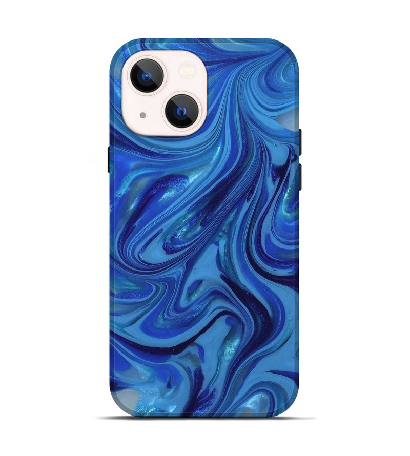 iPhone 14 ResinArt Live Edge Phone Case - Theda (Blue, 815438)