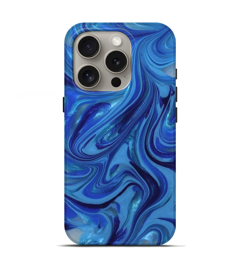 iPhone 16 Pro ResinArt Live Edge Phone Case - Theda (Blue, 815438)