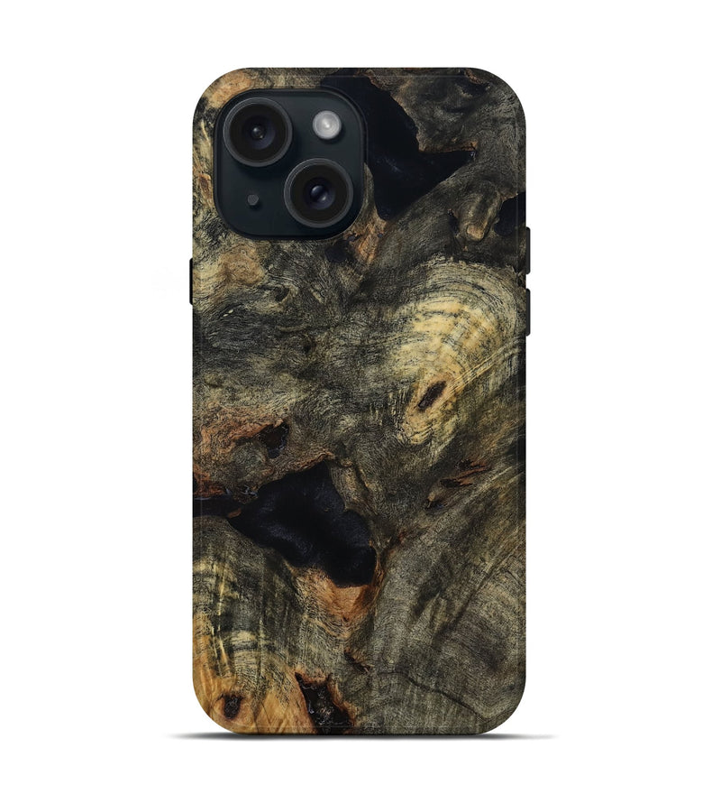 iPhone 15 Wood Live Edge Phone Case - Zain (Clear, 815440)
