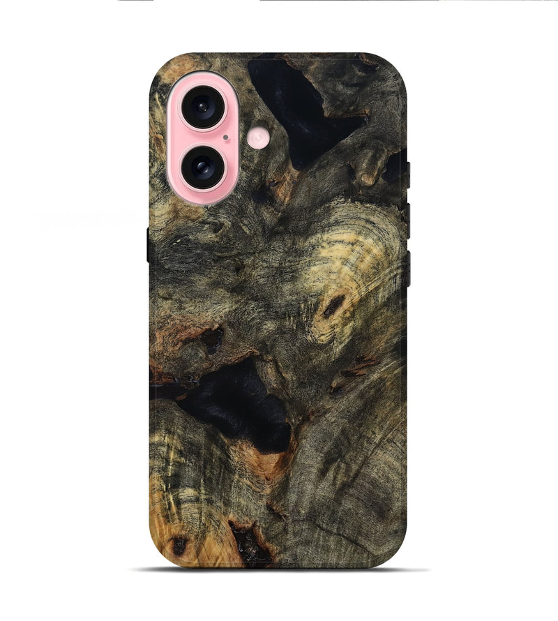 iPhone 16 Wood Live Edge Phone Case - Zain (Clear, 815440)