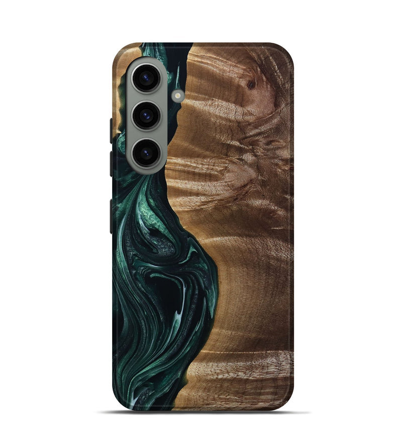 Galaxy S24 Wood Live Edge Phone Case - Kenzie (Green, 815442)