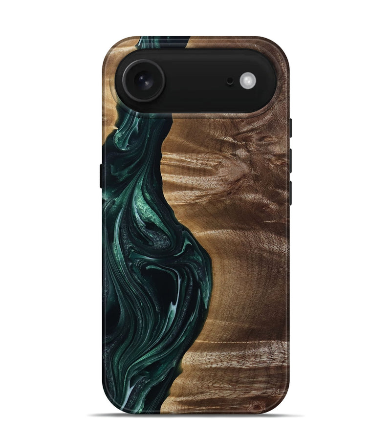 iPhone 17 Air Wood Live Edge Phone Case - Kenzie (Green, 815442)