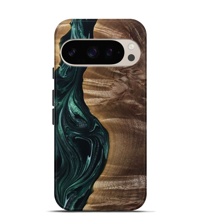 Pixel 10 Wood Live Edge Phone Case - Kenzie (Green, 815442)
