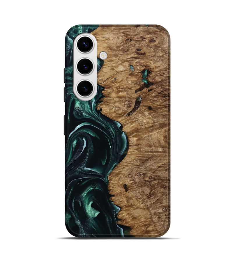Galaxy S25 Wood Live Edge Phone Case - Buford (Green, 815443)