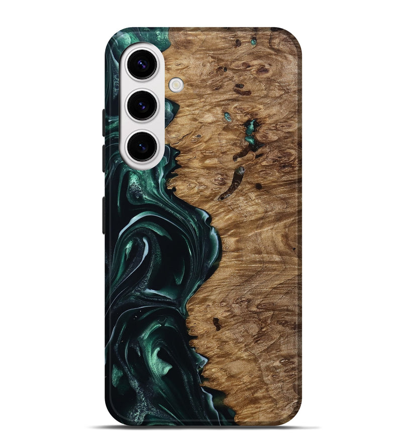 Galaxy S25 Plus Wood Live Edge Phone Case - Buford (Green, 815443)