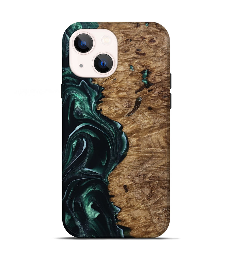 iPhone 13 Wood Live Edge Phone Case - Buford (Green, 815443)