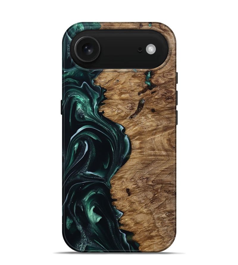 iPhone 17 Air Wood Live Edge Phone Case - Buford (Green, 815443)