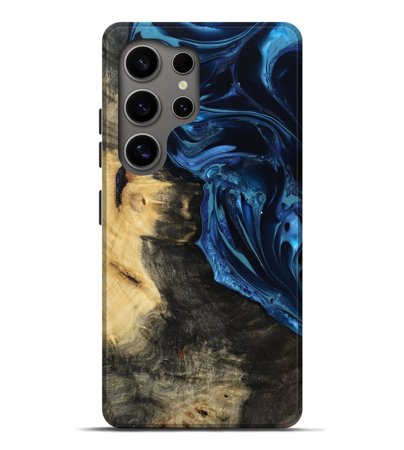 Galaxy S25 Ultra Wood Live Edge Phone Case - Marisol (Blue, 815446)