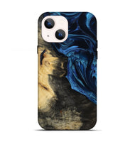 iPhone 13 Wood Live Edge Phone Case - Marisol (Blue, 815446)