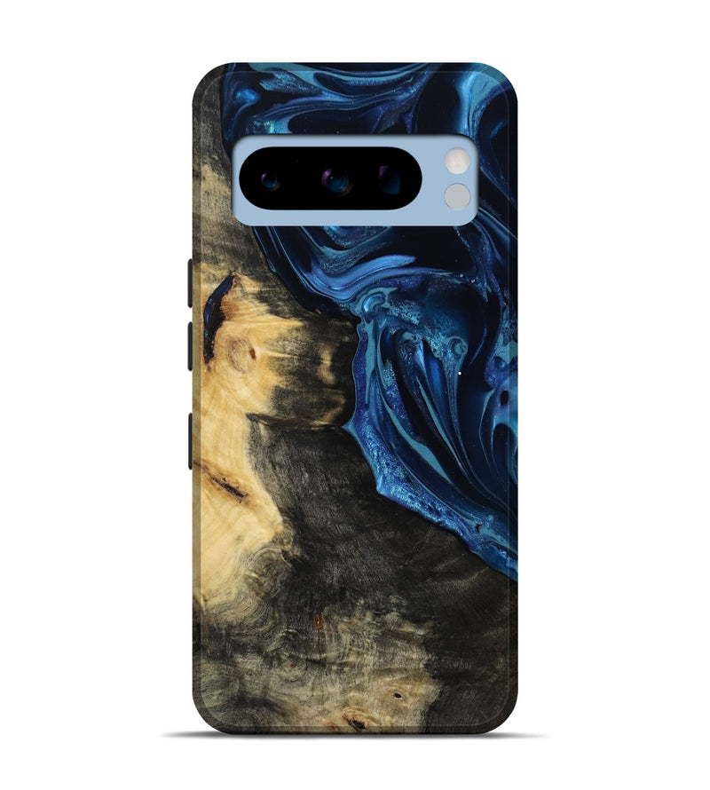 Pixel 8 Pro Wood Live Edge Phone Case - Marisol (Blue, 815446)