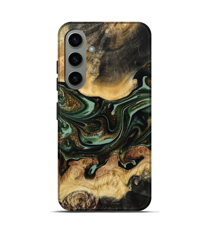 Galaxy S24 Wood Live Edge Phone Case - Jaclyn (Green, 815448)