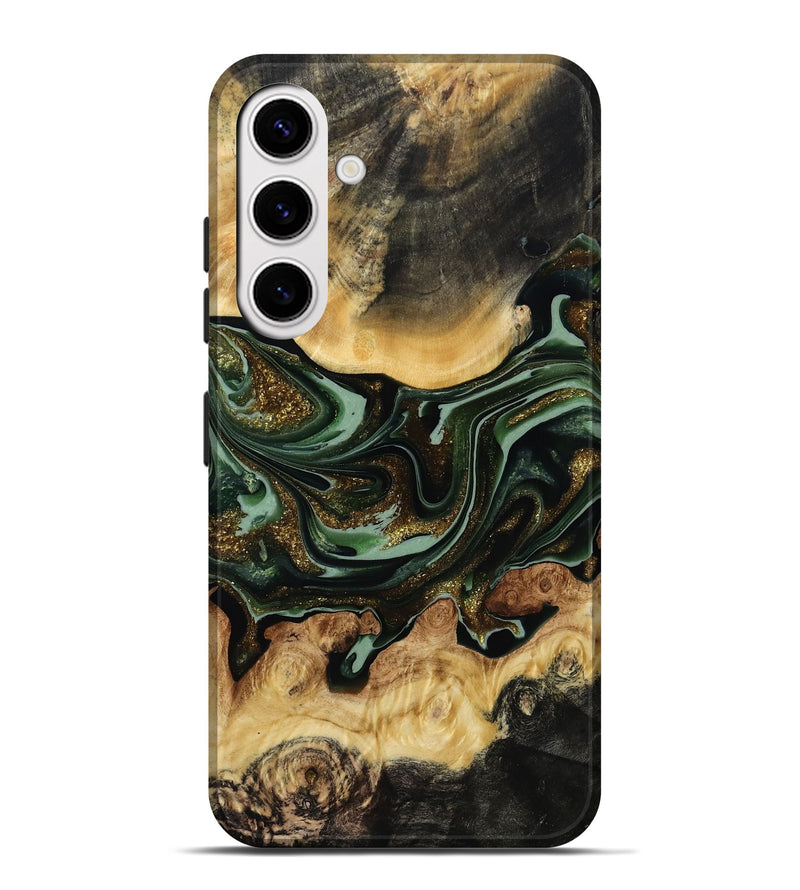 Galaxy S25 Plus Wood Live Edge Phone Case - Jaclyn (Green, 815448)