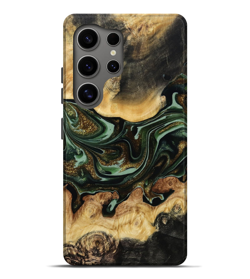 Galaxy S25 Ultra Wood Live Edge Phone Case - Jaclyn (Green, 815448)