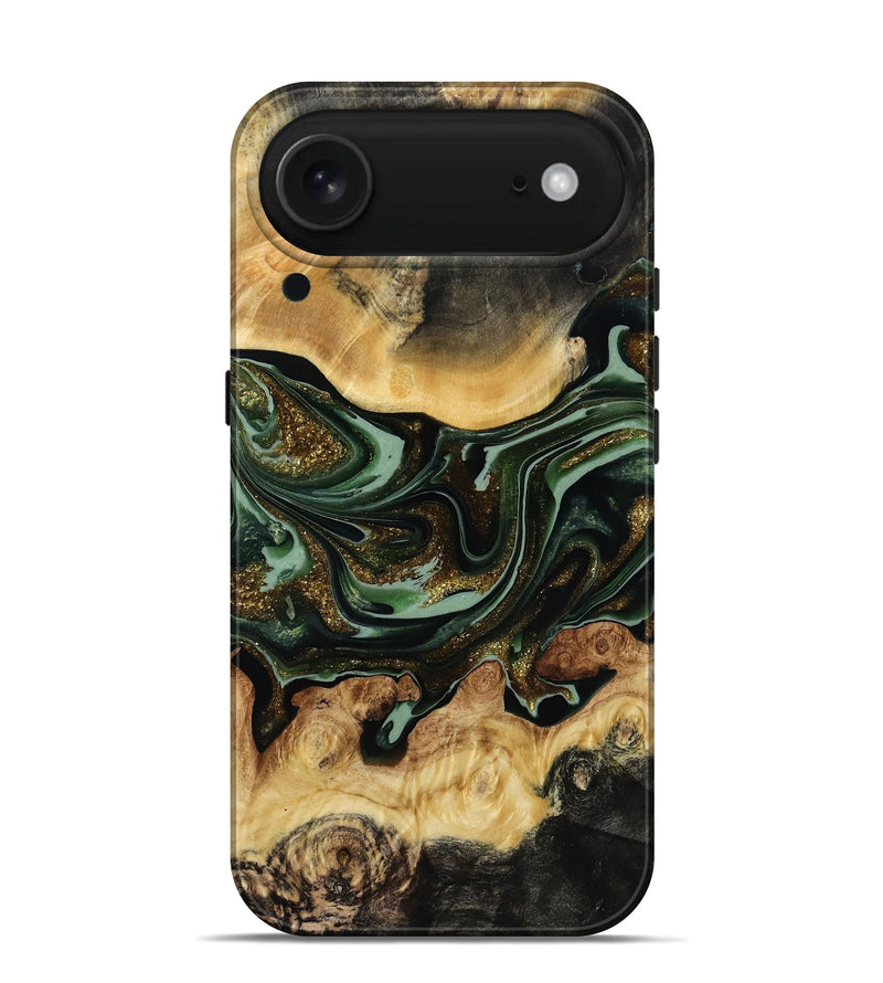 iPhone 17 Air Wood Live Edge Phone Case - Jaclyn (Green, 815448)