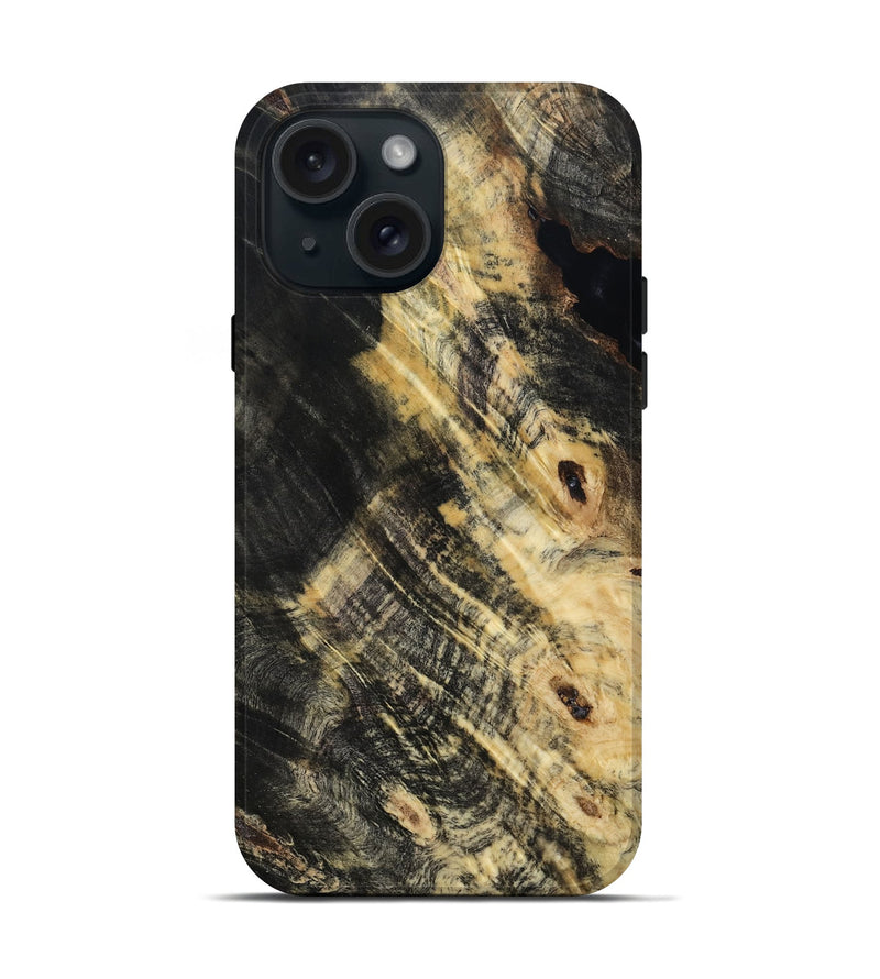 iPhone 15 Wood Live Edge Phone Case - Kwame (Wood Burl, 815450)