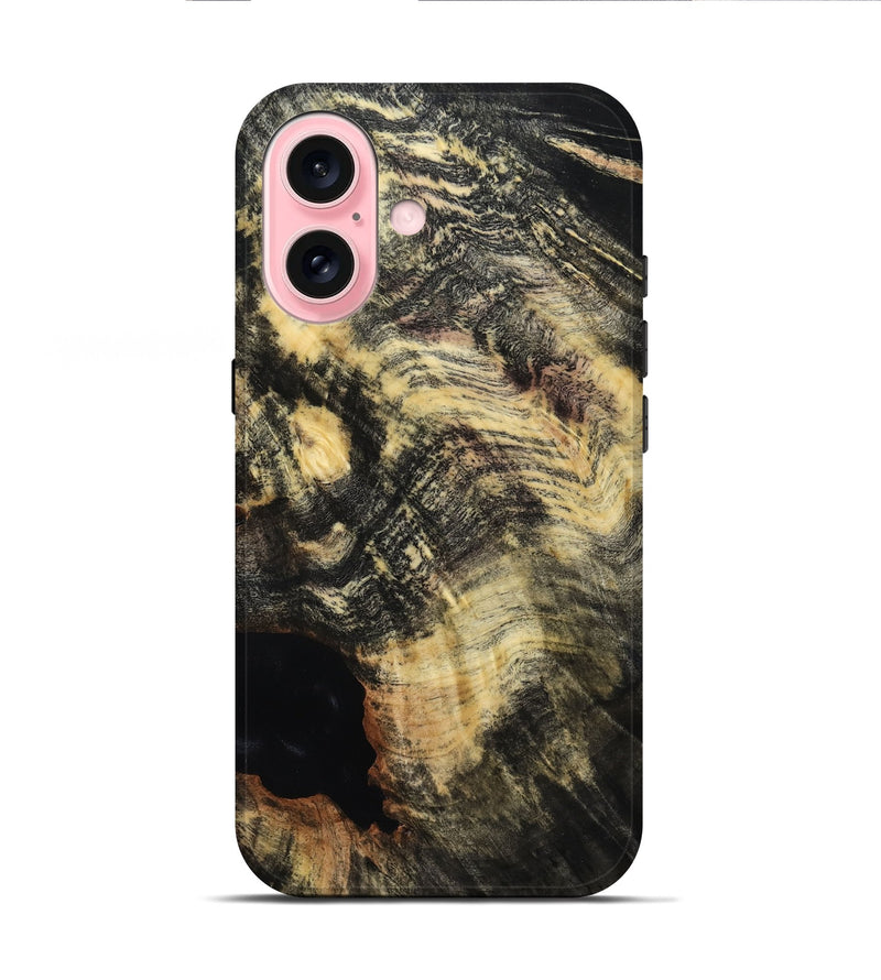 iPhone 16 Wood Live Edge Phone Case - Fannie (Wood Burl, 815453)