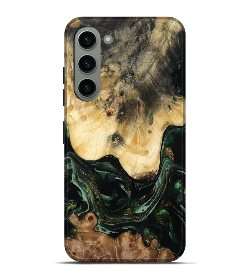 Galaxy S23 Plus Wood Live Edge Phone Case - Aditya (Green, 815458)