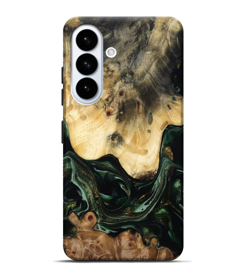 Galaxy S26 Plus Wood Live Edge Phone Case - Aditya (Green, 815458)