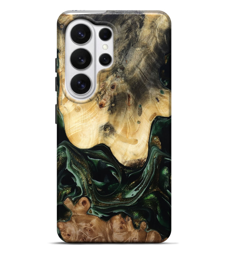 Galaxy S26 Ultra Wood Live Edge Phone Case - Aditya (Green, 815458)