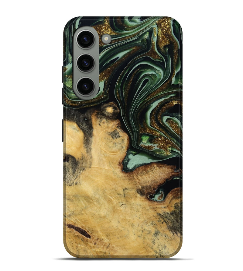 Galaxy S23 Plus Wood Live Edge Phone Case - Gunnar (Green, 815459)