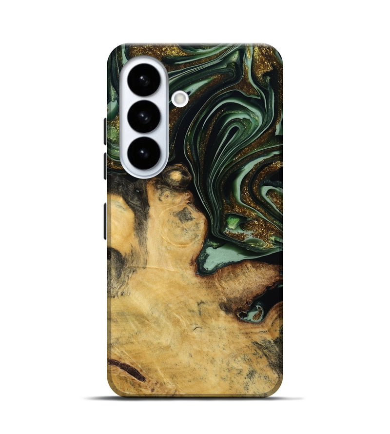 Galaxy S26 Wood Live Edge Phone Case - Gunnar (Green, 815459)