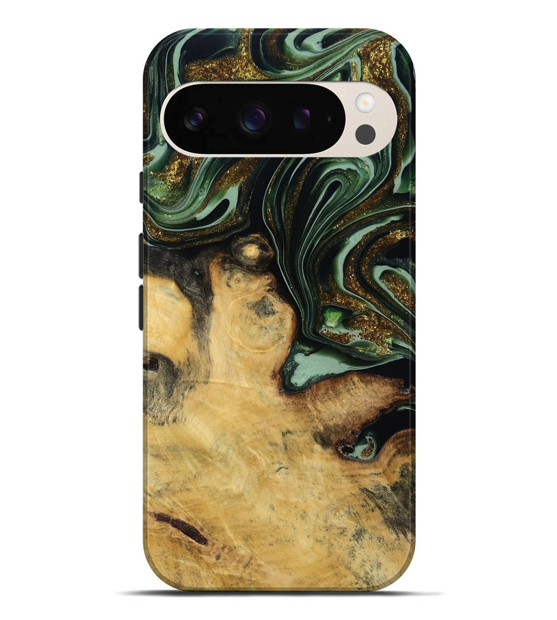 Pixel 10 Pro XL Wood Live Edge Phone Case - Gunnar (Green, 815459)