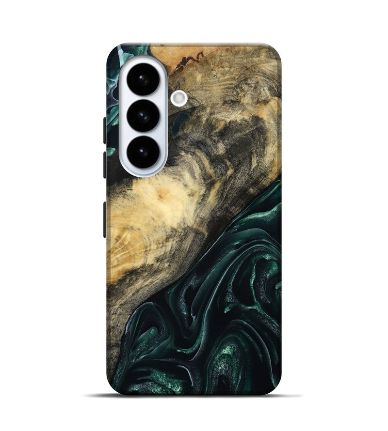 Galaxy S26 Wood Live Edge Phone Case - Nancy (Green, 815460)