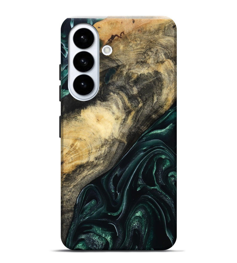 Galaxy S26 Plus Wood Live Edge Phone Case - Nancy (Green, 815460)