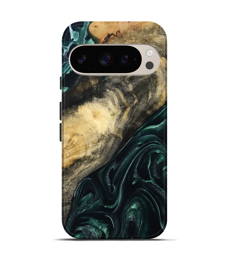 Pixel 10 Pro Wood Live Edge Phone Case - Nancy (Green, 815460)