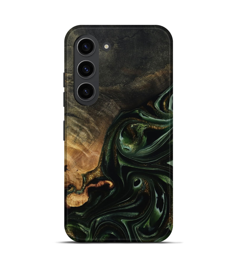 Galaxy S23 Wood Live Edge Phone Case - Cordie (Green, 815463)