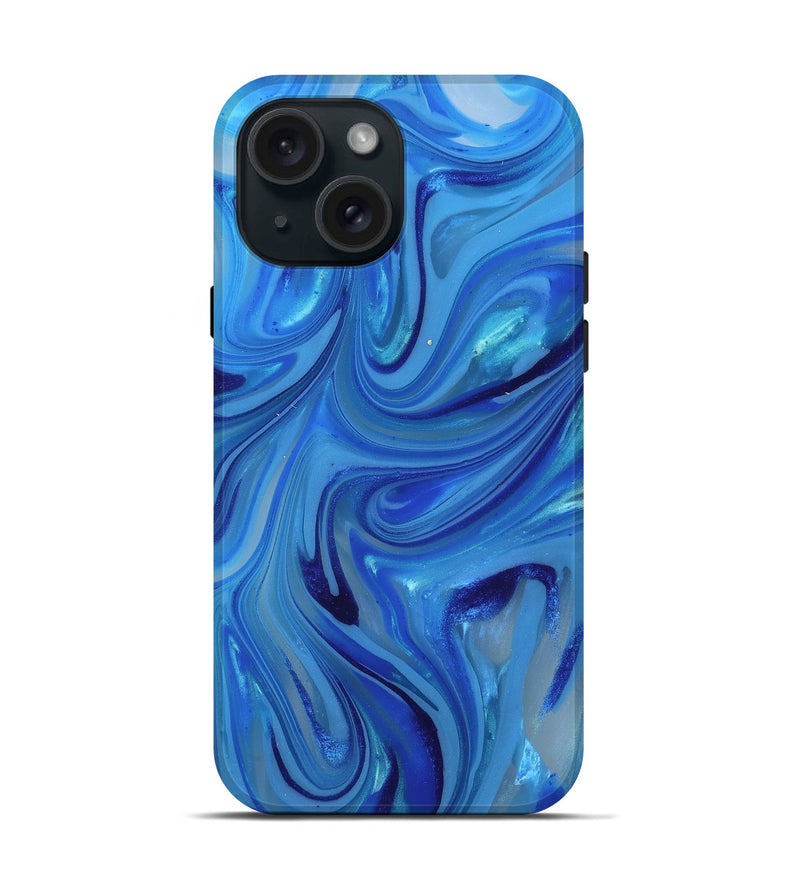 iPhone 15 ResinArt Live Edge Phone Case - Scout (Blue, 815466)