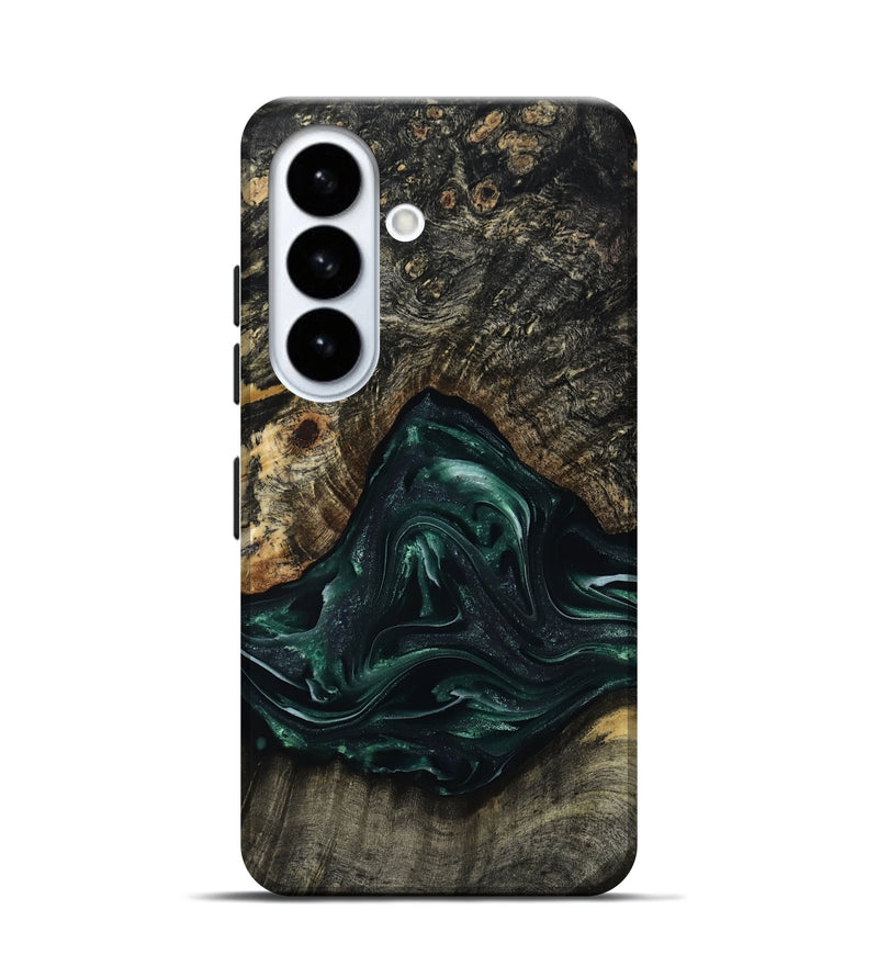 Galaxy S26 Wood Live Edge Phone Case - Abagail (Green, 815468)