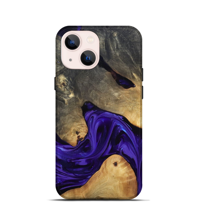 iPhone 13 mini Wood Live Edge Phone Case - Danika (Purple, 815471)