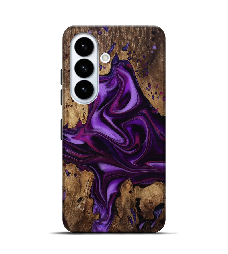 Galaxy S26 Wood Live Edge Phone Case - Giselle (Purple, 815473)